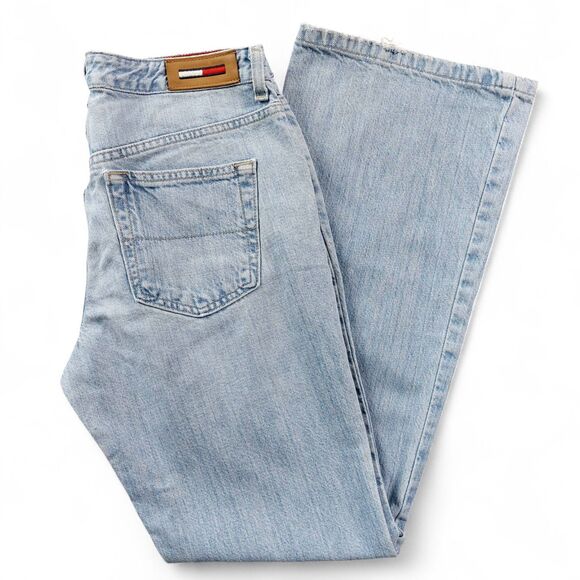 Vintage Tommy Hilfiger Jeans Womens 6 Light Wash Low Rise Hipster Flare 00s - Picture 11 of 12